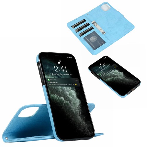 Magnetic Card Holder Leather Flip Case Cover For iPhone 16 15 14 13 12 11Pro Max - Picture 10 of 17