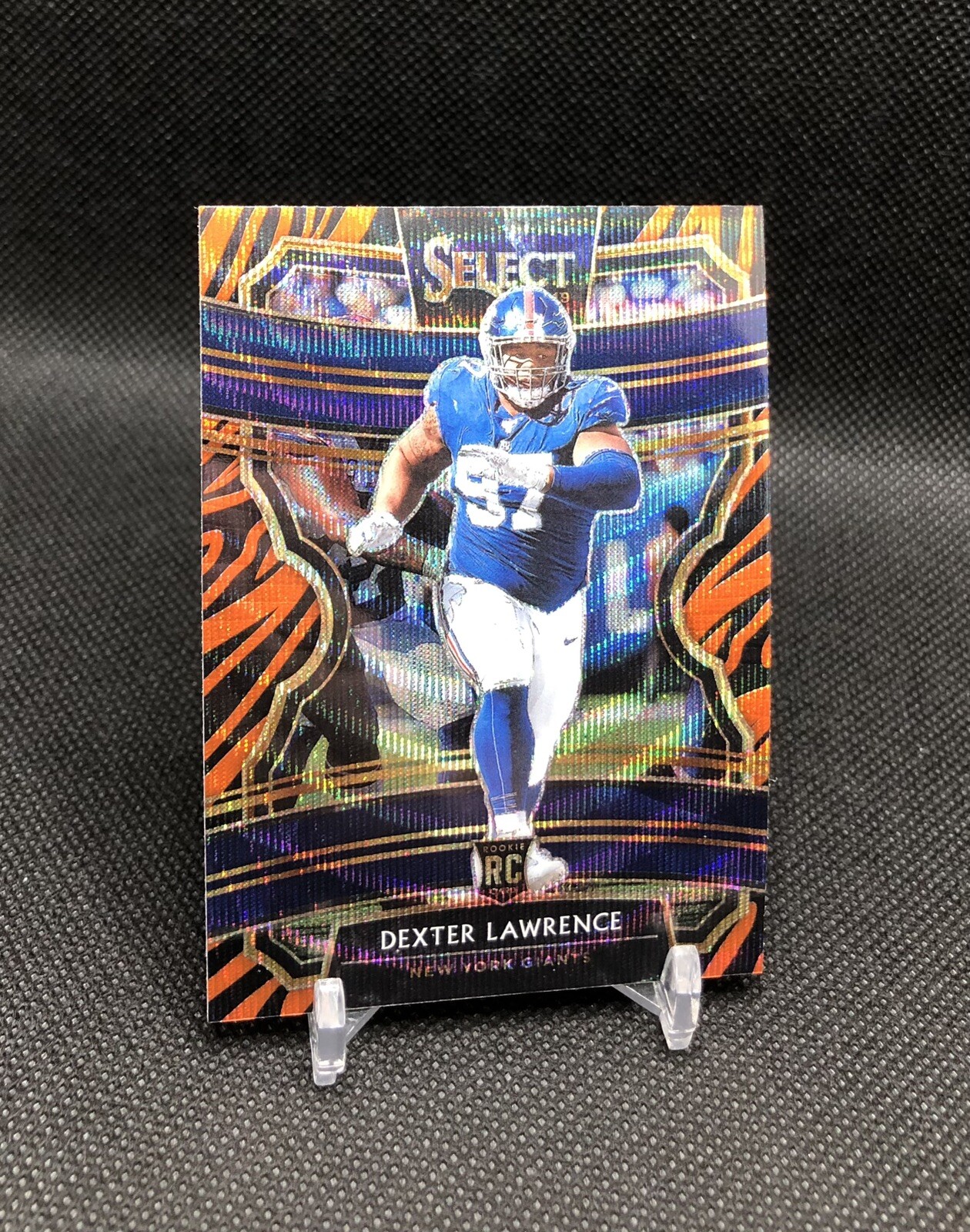 2019 Select Dexter Lawrence TIGER PRIZM SSP CASE HIT Rookie Card #83 SEXY DEXY!