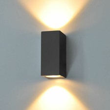APPLIQUE FARETTO A PARETE DA PER ESTERNO DOPPIA EMISSIONE DI LUCE LED GU10 IP65