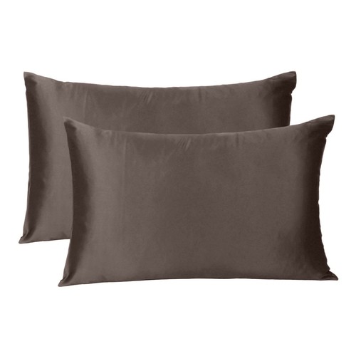 Satin Silk Pillowcase Luxurious Standard Queen King Home Sofa Bedding Cover Case - Picture 12 of 249