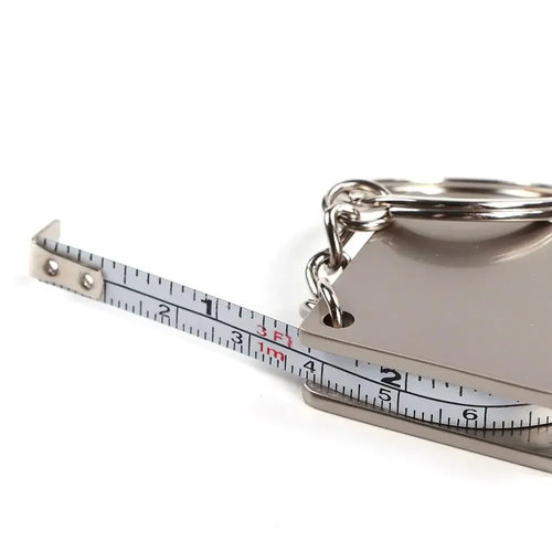 Metal Tape Measure Keychain Stainless Steel Retractable Ruler Key Ring Practical - Picture 6 of 13