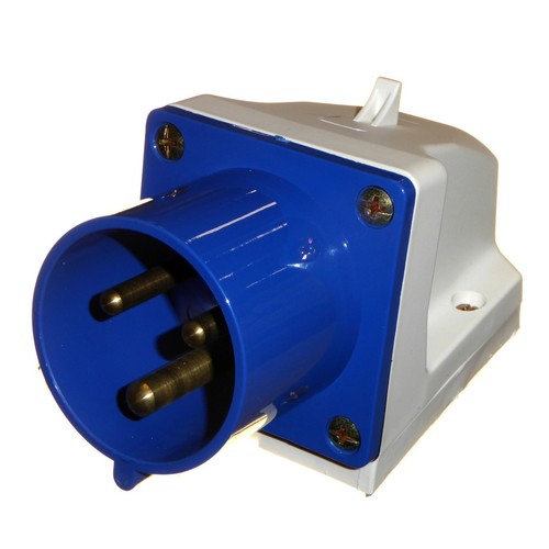32 Amp 3 Pin 240V Appliance Socket + Coupler 240 Volt 32A IP44 Single phase 2P+E - Picture 2 of 10