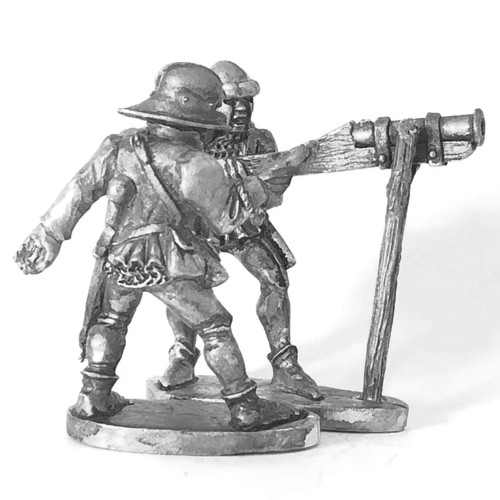 Medieval Large Hand Cannons And Crew X2 28mm Metal Unpainted - Picture 6 of 9