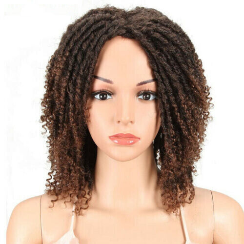 Dreadlock Braided Wig Crochet Twist Brown Wigs for Black Women with 20pcs beads - Picture 4 of 7