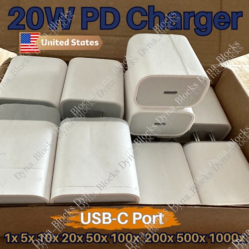 1-1000 Lot For iPhone iPad 20W PD USB C Type C Power Adapter Fast Charger Block - Picture 18 of 24