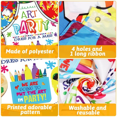 Art Paint Party Backdrop Decorations Artist Theme Birthday Banner Supplies fo... - Picture 3 of 7