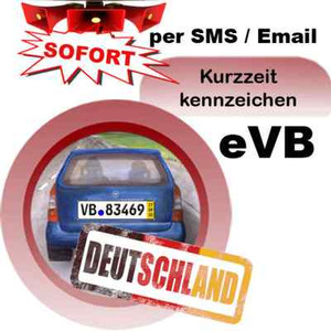 Kurzzeitkennzeichen Versicherung 1 Tag Pkw Fur Deutschland Kurzkennzeichen Evb Ebay