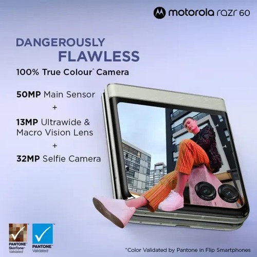 MOTOROLA Razr 60 (PANTONE Gibraltar Sea, 256 GB) (8 GB RAM)-GLOBAL VERSION - Picture 7 of 21