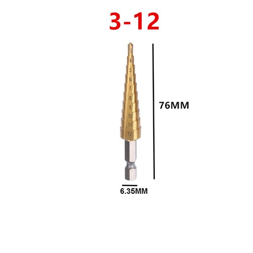 HSS Straight Groove Step Drill Bit Set Titanium Coated Core Drill Bit Set - Bild 15 von 28