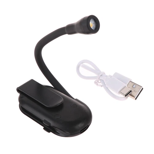 Mini LED Eye Protection Book Night Light Adjustable Clip 360° Flip Study Lamp
