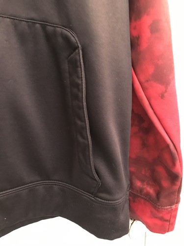 Men's AND1 Size M/M Black & Red "In the Clouds" Fleece Pullover Hoodie Jacket - Picture 5 of 11