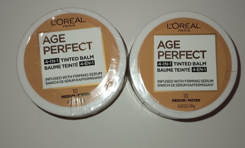 2er-Set L'Oreal Age Perfect 4 in 1 getönter Gesichtsbalsam Foundation 10 Medium neu 