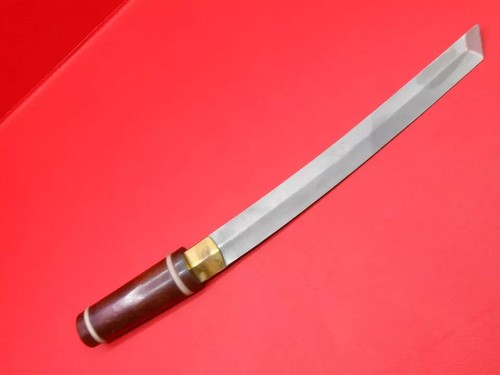 Custom Handmade Wootz Ingot Steel Japanese Wakizashi Knife Rose Wood K07 - Picture 5 of 15