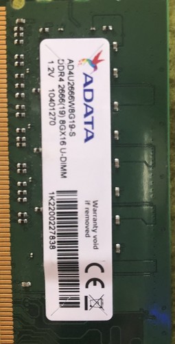 DDR42666 8Gx16 Adata - Picture 2 of 6