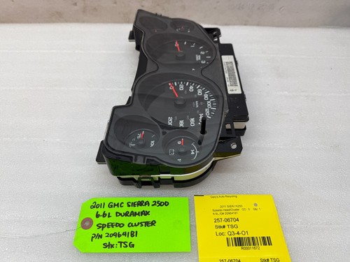 11-14 Chevrolet GMC 2500HD 3500HD SPEEDOMETER DASH GAUGE CLUSTER METRIC 20964181 - Picture 5 of 10