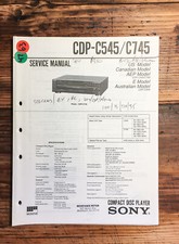 Sony CDP-C545 CDP-C745 CD Player  Service Manual *Original*  			