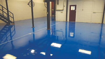 12 kg flexible Epoxid Beton Bodenbeschichtung glatt Hochbau Garage mittelblau