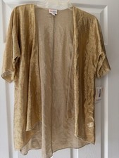 New NWT LuLaRoe Holiday Collection Rare Size 3 Gold Bianka Kimono Metallic