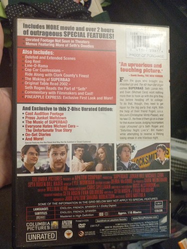 Superbad (DVD, 2007, 2-Disc Set, Special Edition; Unrated; Extended Cut) - Bild 6 von 6