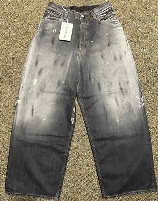 Acne Studios 2023M Super Baggy Jeans Black Trafalgar | eBay