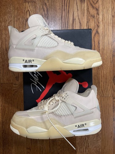 Air Jordan 4 Retro Off-White Sail (Women's) CV9388-100 2020 Mismate Size 10.5 - Picture 2 of 24