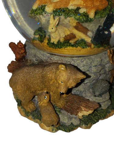 Westland Giftware Water Glitter Snow Globe Music Box Wild Life Plays Big Country - Picture 5 of 6