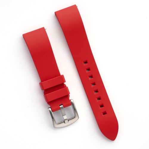 20mm 22mm Quick Release FKM Rubber Dive Watch Strap Black Green Red Orange Blue - Picture 32 of 37