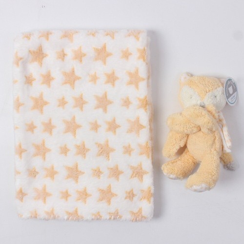 2pcs/set 75*100cm Plush Baby Blanket Flannel Baby Sleep Blanket - Picture 8 of 18