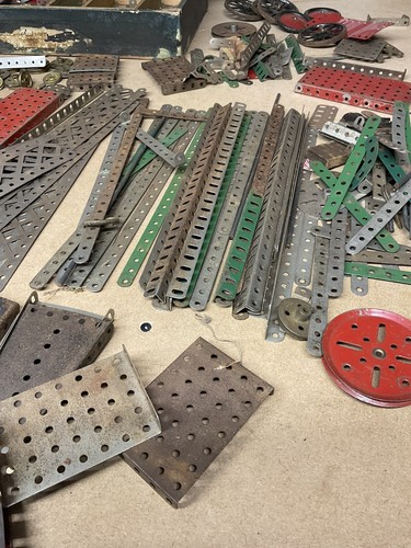 Antikes 1920er Jahre Meccano Spielzeug Engineering Set für Jungen - Boxen, Dose, Teile - Bild 12 von 21