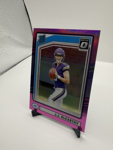 2024 Panini Donruss - Rated Rookie J.J. McCarthy #303 Optic Preview Pink... - Picture 2 of 8