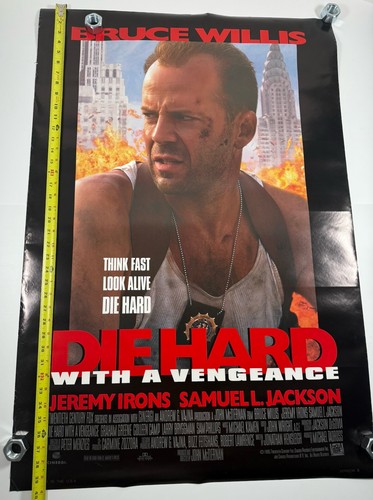 Die Hard with a Vengeance Original Movie Poster 40x27 Bruce Willis DS 1995 90s - Picture 9 of 12