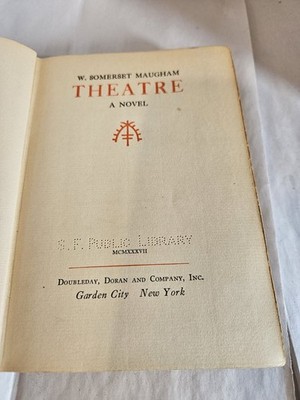 Theatre: A Novel by W. Somerset Maugham (1937, HC) 1st Edition, Vintage Theater