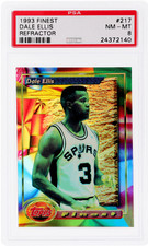1993 Finest Dale Ellis Refractor #217 PSA 8