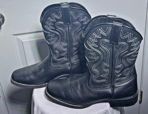 Herman Survivors Herren Cowboystiefel Gr. 13 Schwarz Leder Gummisohle - Bild 4 von 6