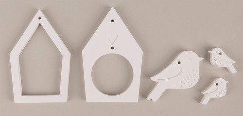 Rayher Silikon Gießform Vogelhäuser Vögel, 5 Motive, 26.3x14.5x1.2 cm, 60 ml - Bild 2 von 12