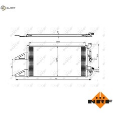 CONDENSER AIR CONDITIONING 35489 FOR FIAT LANCIA 176 B9.000 1.2L 4cyl PUNTO 1.2L