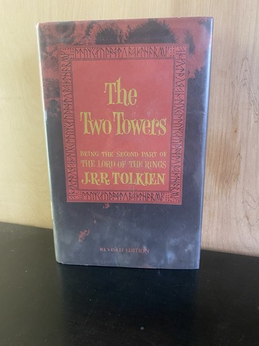 The Two Towers J R R Tolkien 1965 2nd Edition Revised HC No Map Ex-Library - Foto 1 di 11