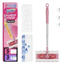 Swiffer WICKED Pink Sweep & Mop Deluxe 2-in-1 Kit Limited Edition only 2 left