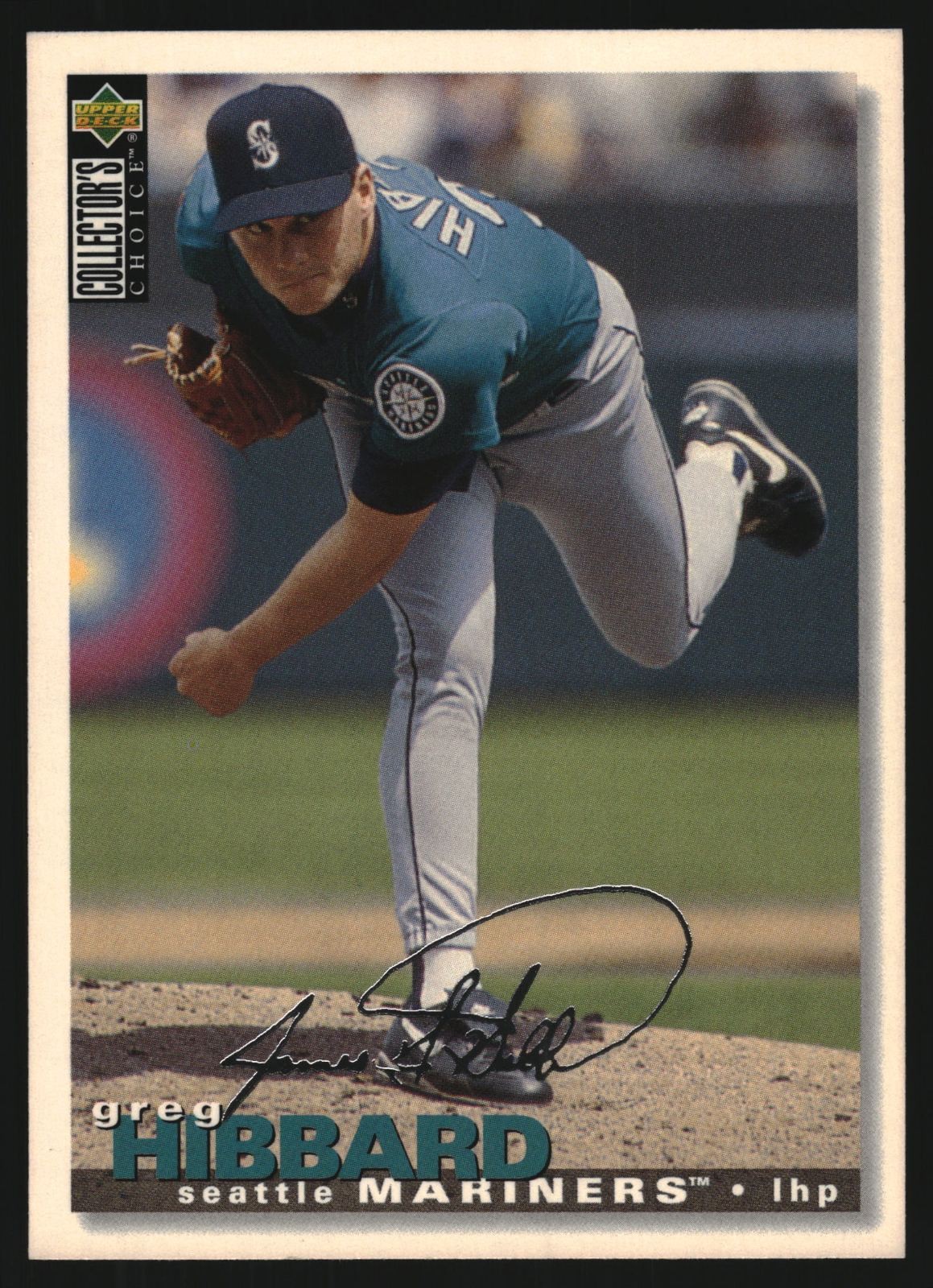 1995 Collector's Choice Silver Signature Greg Hibbard #296 Mariners Baseball