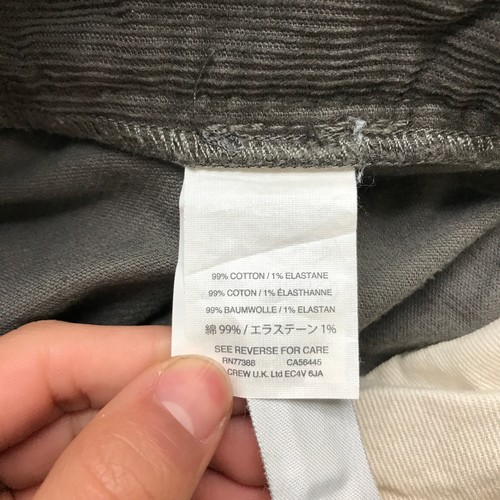 J Crew 770 Straight Corduroy Pants Mens 30x32 Gray Stretch Chino - Picture 10 of 11