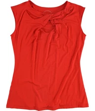 I.N.C Womens Twist Cut-Out Tank Top, red, XL