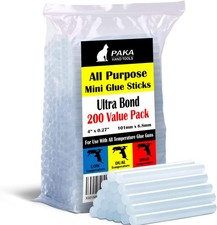 Mini Hot Glue Sticks (Huge Bulk Pack of 200) 4" and 0.27 Diameter - Compatibl... 0.12 per gallon