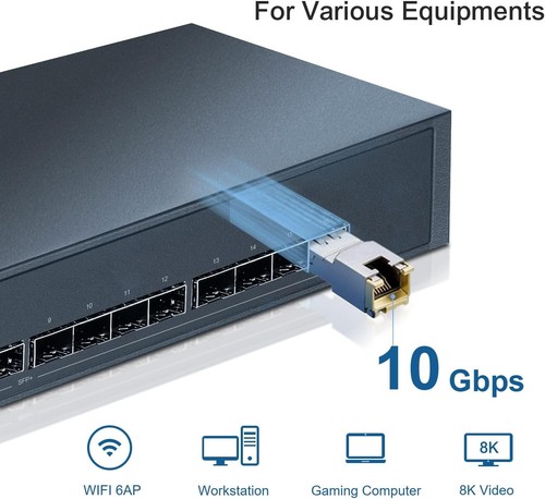 Émetteur-récepteur 10GBASE-T SFP+ vers RJ45, 10G Ethernet 10GBase-T : 30m, pour Cisco - Photo 6/8