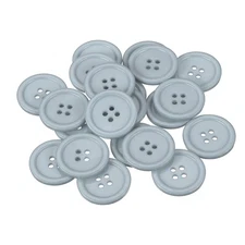 22 Pcs Resin Round Buttons for Craft, 4 Holes Sewing Snaps, Gray (30mm)