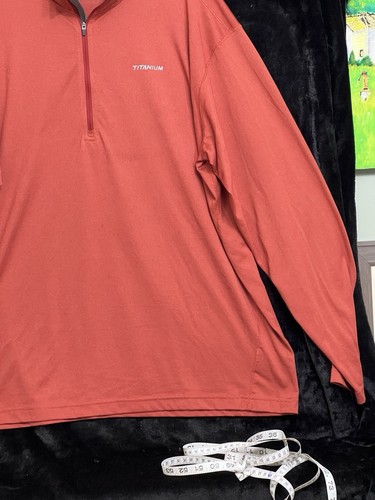 Columbia Titanium Mens Burnt Orange/Grey Pullover SzXXL 1/4 Zip Long Sleeve Lite - Picture 5 of 17