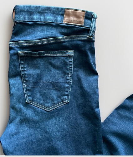 Jeans de mezclilla American Eagle 14L súper tiro alto elásticos de lujo - Imagen 4 de 8