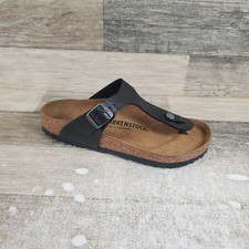 Birkenstock Gizeh Womens Thong Sandals Sz 5 Graceful Licorice Birko-Flor Buckle