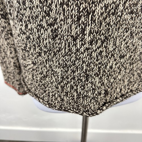 Vintage Y2K GAP Damen Pullover L Lammwolle Grobstrick Zopfmuster Rollkragen meliert - Bild 8 von 11