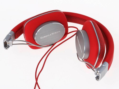 Bowers & Wilkins P3 Red Portable Folding On-Ear Headphones w Case & Box *MINT* - Picture 5 of 19