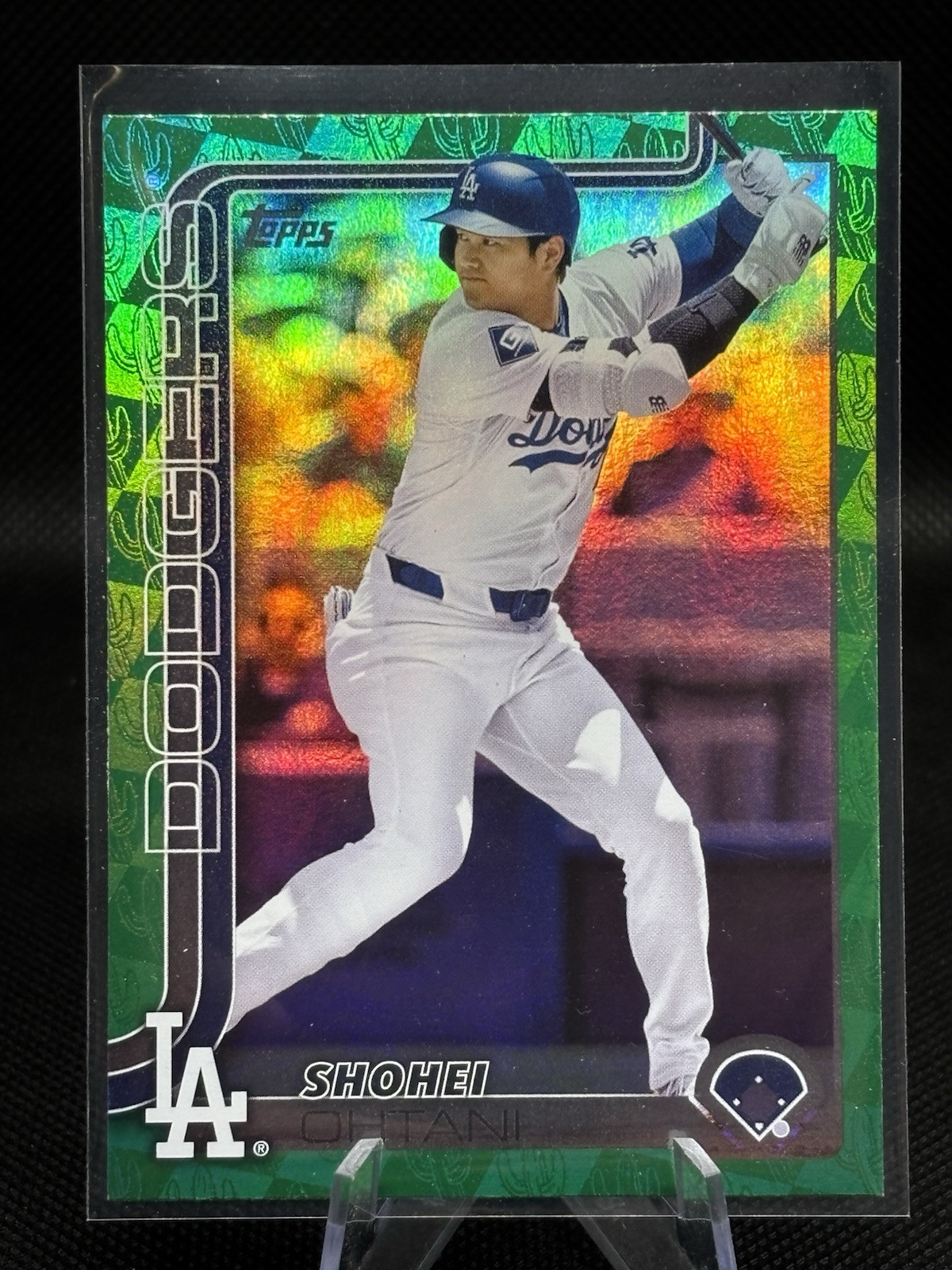 2025 Topps Series 1 Shohei Ohtani Green Foil Spring Training Cactus /99 Dodgers